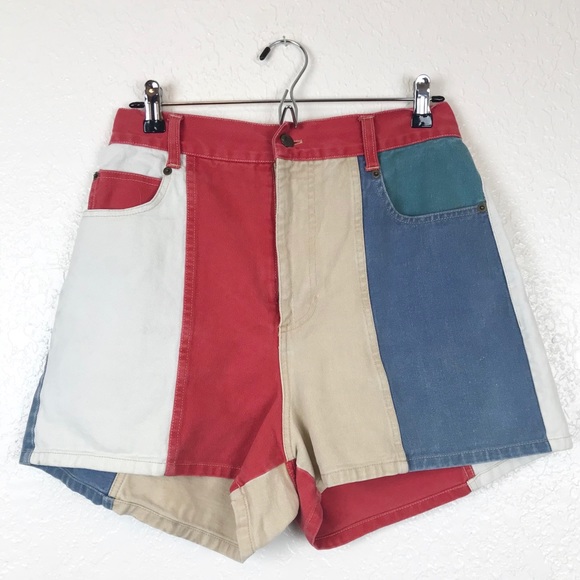 retro striped shorts